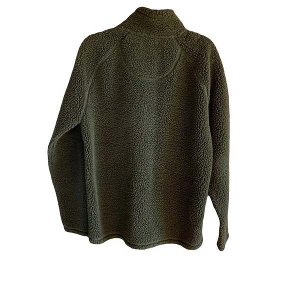Fat Face Men’s fleece pullover quarter zip forest green jacket size  Medium - Picture 2 of 7